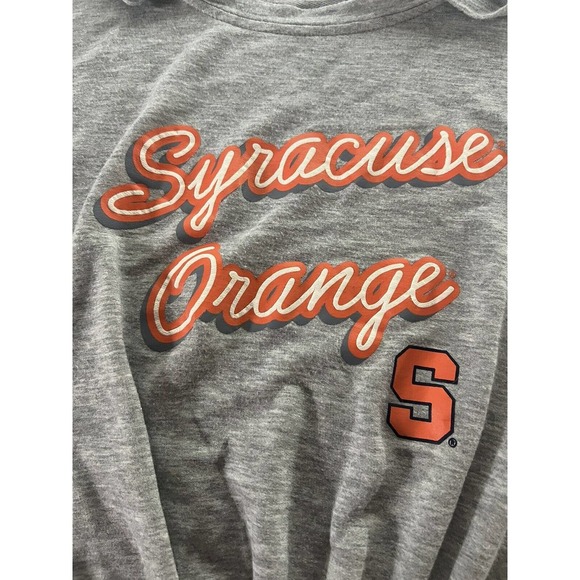 Syracuse University Womens Small Long Sleeve Twisted Bottom Gray‎ TShirt - Picture 3 of 5